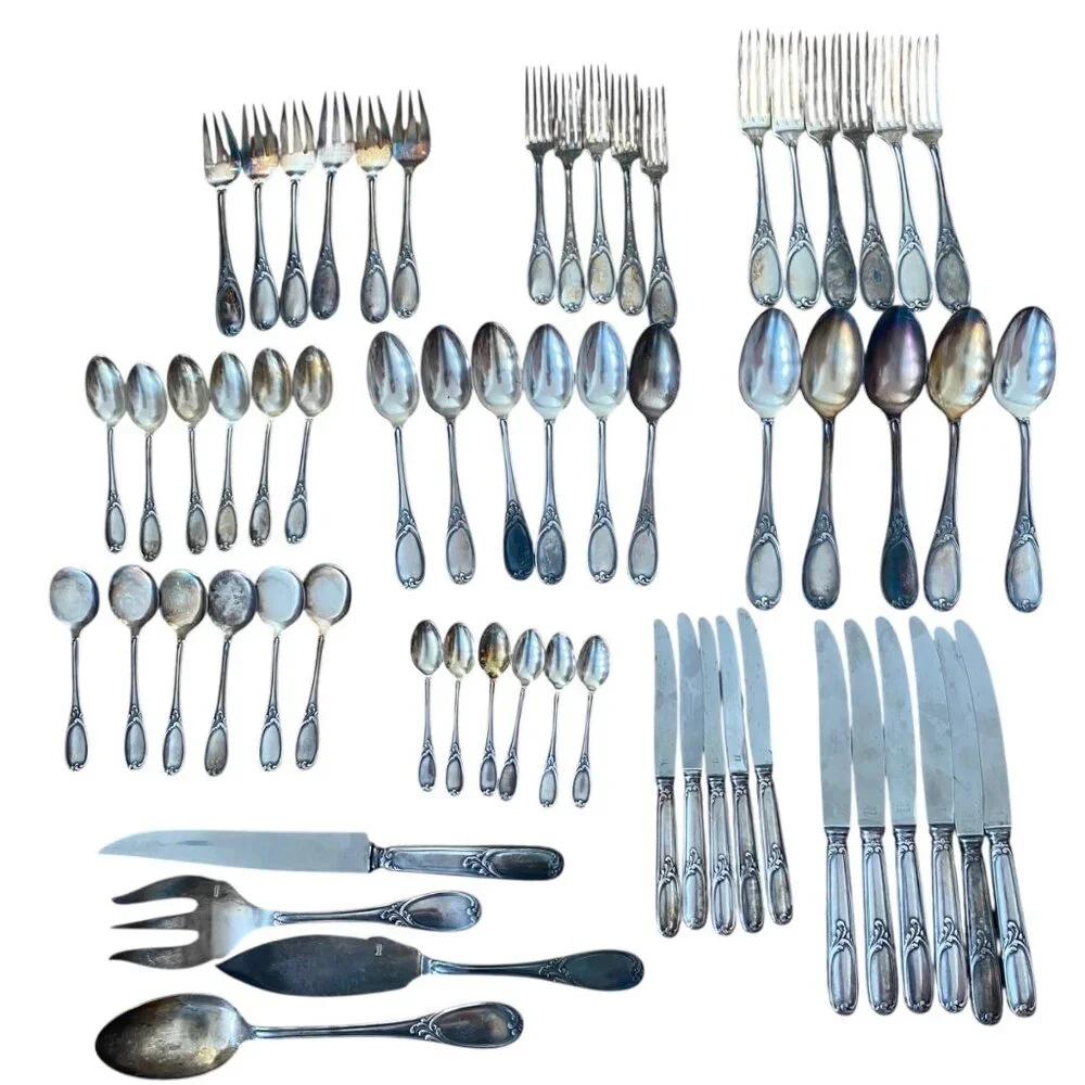 Plata Lappas‎ Flatware Set France Scroll Design 61 pieces Inox Stainless Steel
